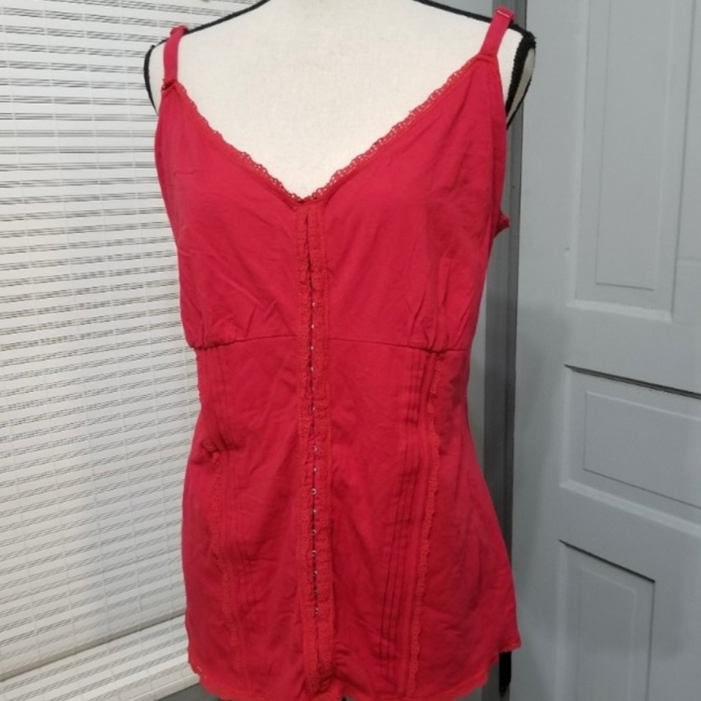 Red corset top